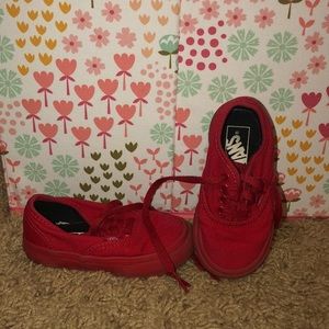 Size 6 red vans toddlers